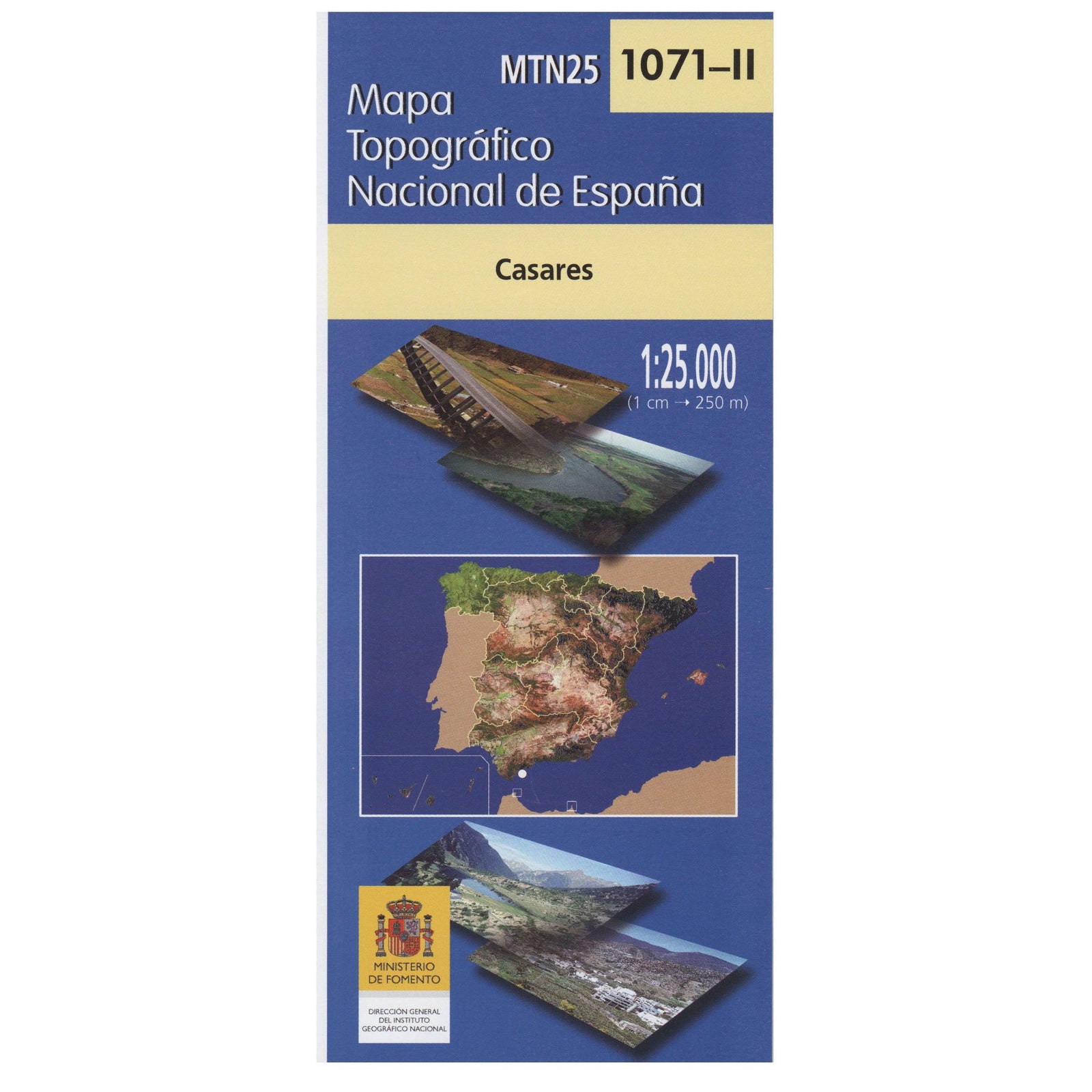 Carte topographique de l'Espagne n° 1071.2 - Casares | CNIG - 1/25 000 carte de randonnée CNIG