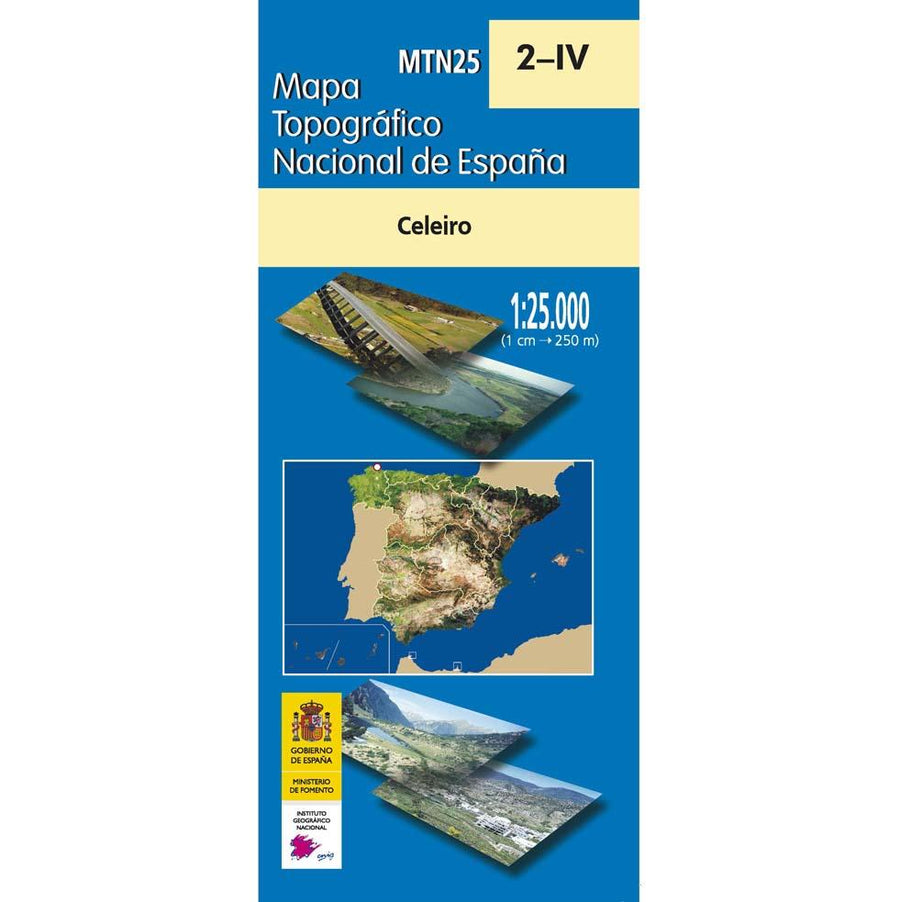 Carte topographique de l'Espagne - Celeiro, n° 0002.4 | CNIG - 1/25 000 carte pliée CNIG 
