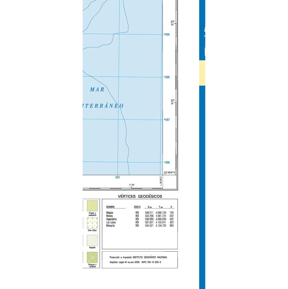 Carte topographique de l'Espagne n° 1031.4 - El Llano de Don Antonio | CNIG - 1/25 000 carte de randonnée CNIG