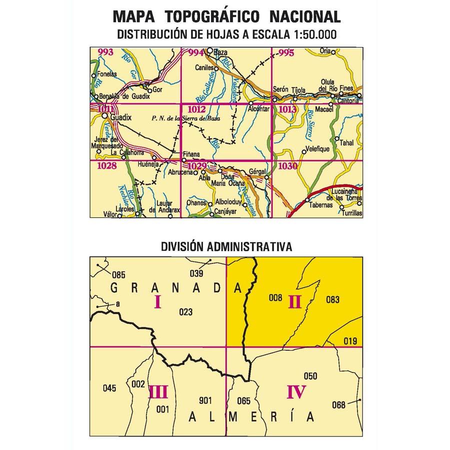 Carte topographique de l'Espagne - El Valle, n° 1012.2 | CNIG - 1/25 000 carte pliée CNIG 
