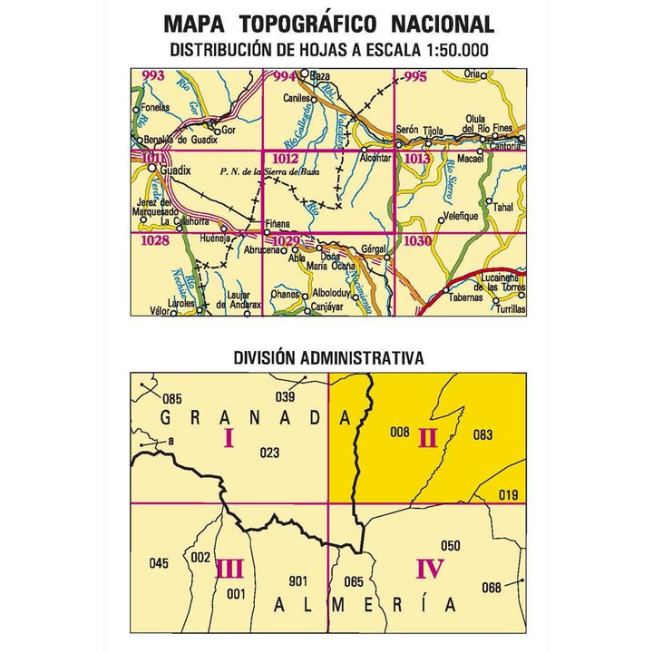 Carte topographique de l'Espagne - El Valle, n° 1012.2 | CNIG - 1/25 000 carte pliée CNIG 