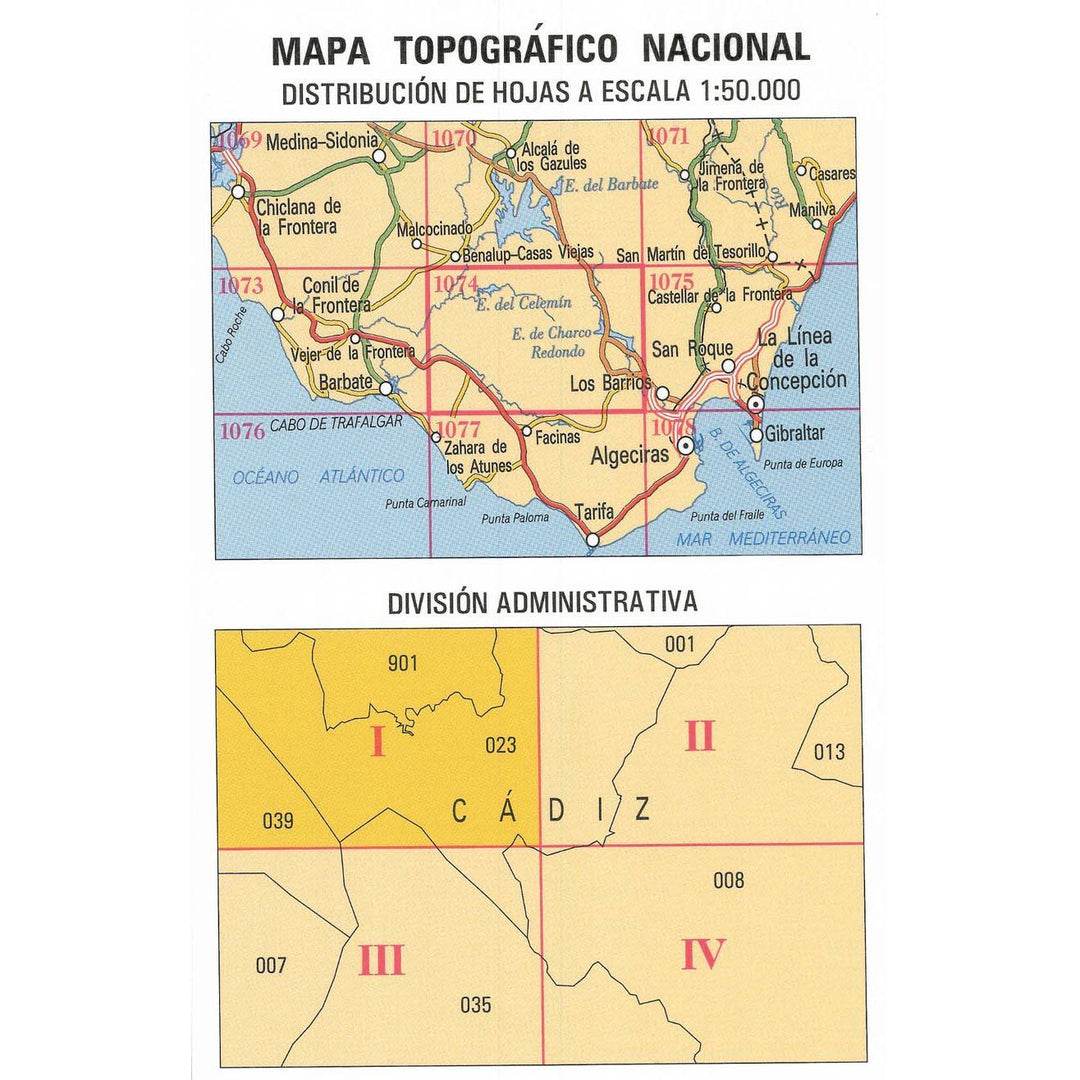 Carte topographique de l'Espagne - Embalse Del Celemín, n° 1074.1 | CNIG - 1/25 000 carte pliée CNIG 