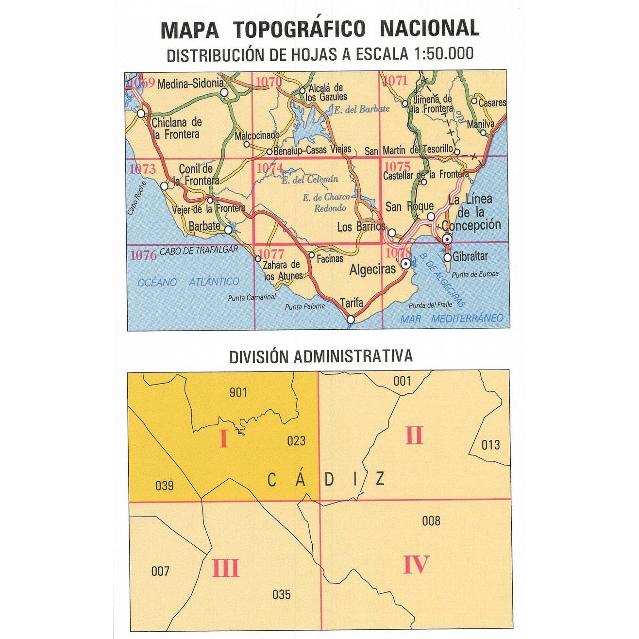 Carte topographique de l'Espagne n° 1074.1 - Embalse del Celemín | CNIG - 1/25 000 carte de randonnée CNIG