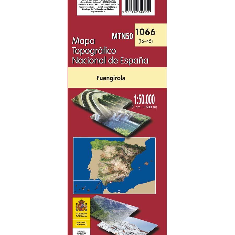 Carte topographique de l'Espagne n° 1066/1067 - Fuengirola | CNIG - 1/50 000 carte de randonnée CNIG