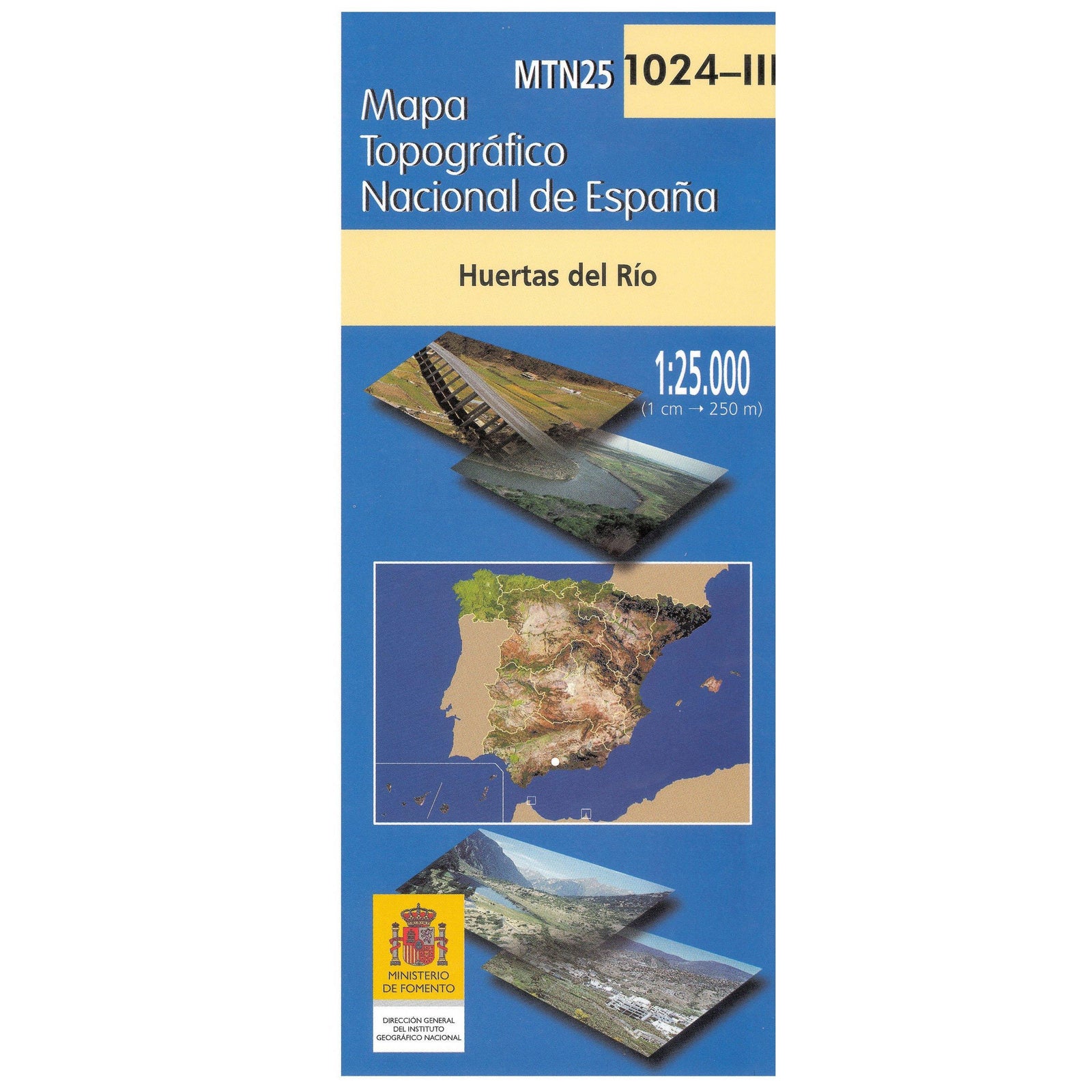 Carte topographique de l'Espagne n° 1024.3 - Huertas del Río | CNIG - 1/25 000 carte de randonnée CNIG