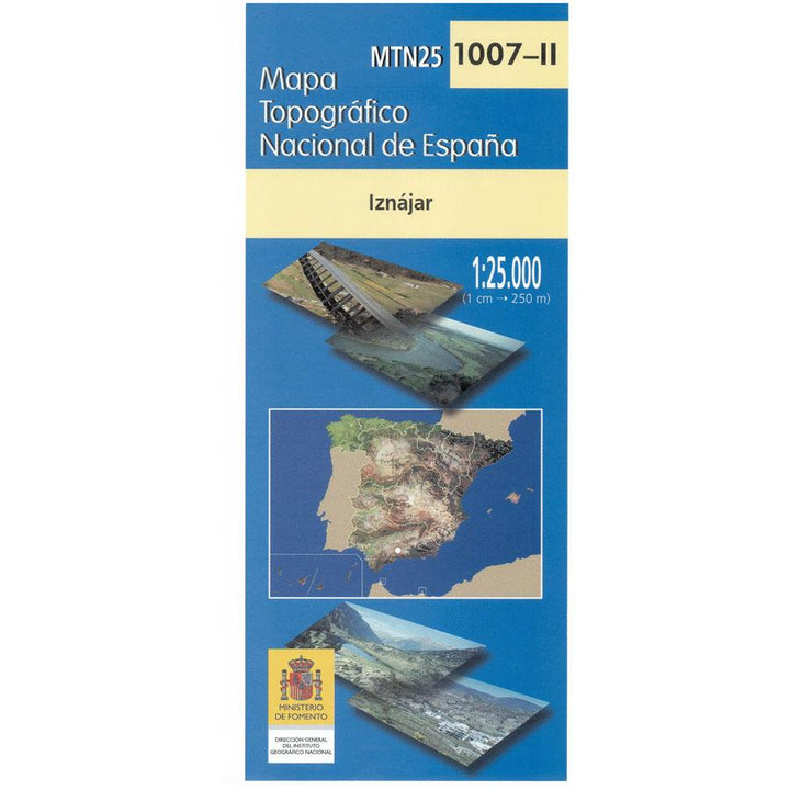 Carte topographique de l'Espagne - Iznájar, n° 1007.2 | CNIG - 1/25 000 carte pliée CNIG 