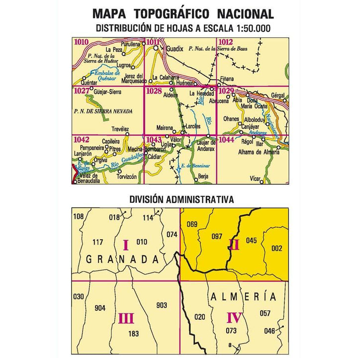Carte topographique de l'Espagne - La Heredad, n° 1028.2 | CNIG - 1/25 000 carte pliée CNIG 