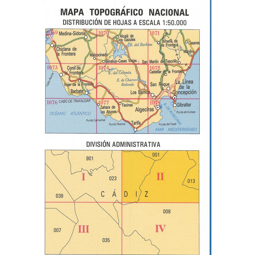 Carte topographique de l'Espagne - Las Algámitas, n° 1074.2 | CNIG - 1/25 000 carte pliée CNIG 