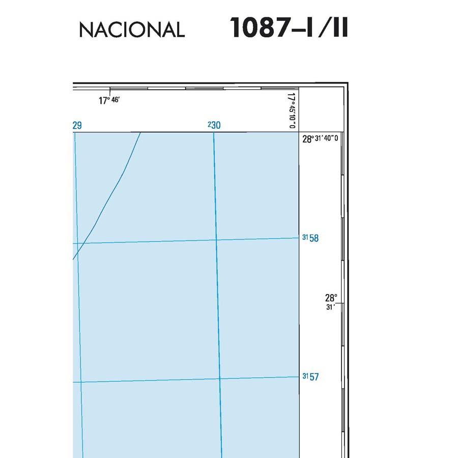 Carte topographique de l'Espagne - Los Canarios (La Palma), n° 1087.1/2 | CNIG - 1/25 000 carte pliée CNIG 
