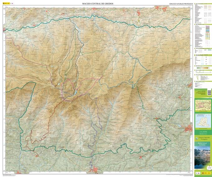 Carte topographique de l'Espagne - Macizo Central de Gredos | CNIG carte de randonnée CNIG Default Title