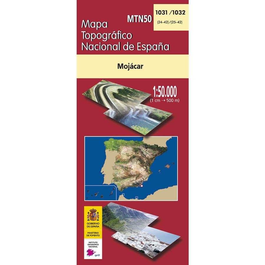 Carte topographique de l'Espagne - Mojácar, n° 1031/1032 | CNIG - 1/50 000 carte pliée CNIG 