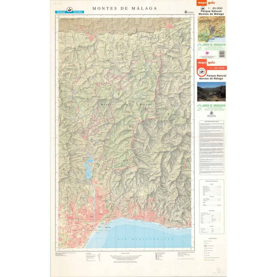 Carte topographique de l'Espagne - Montes de Málaga | CNIG carte pliée CNIG 