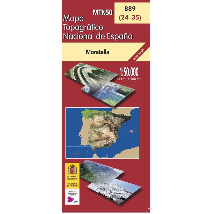 Carte topographique de l'Espagne n° 0889 - Moratalla | CNIG - 1/50 000 carte de randonnée CNIG
