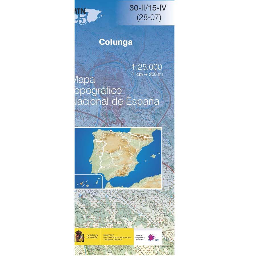 Carte topographique de l'Espagne n° 0030.2/15-4 - Colunga | CNIG - 1/25 000 carte pliée CNIG 