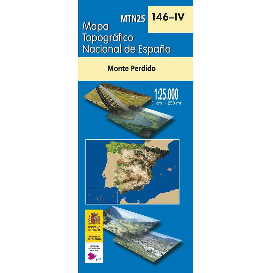 Carte topographique de l'Espagne n° 0146.4 - Monte Perdido | CNIG - 1/25 000 carte pliée CNIG 