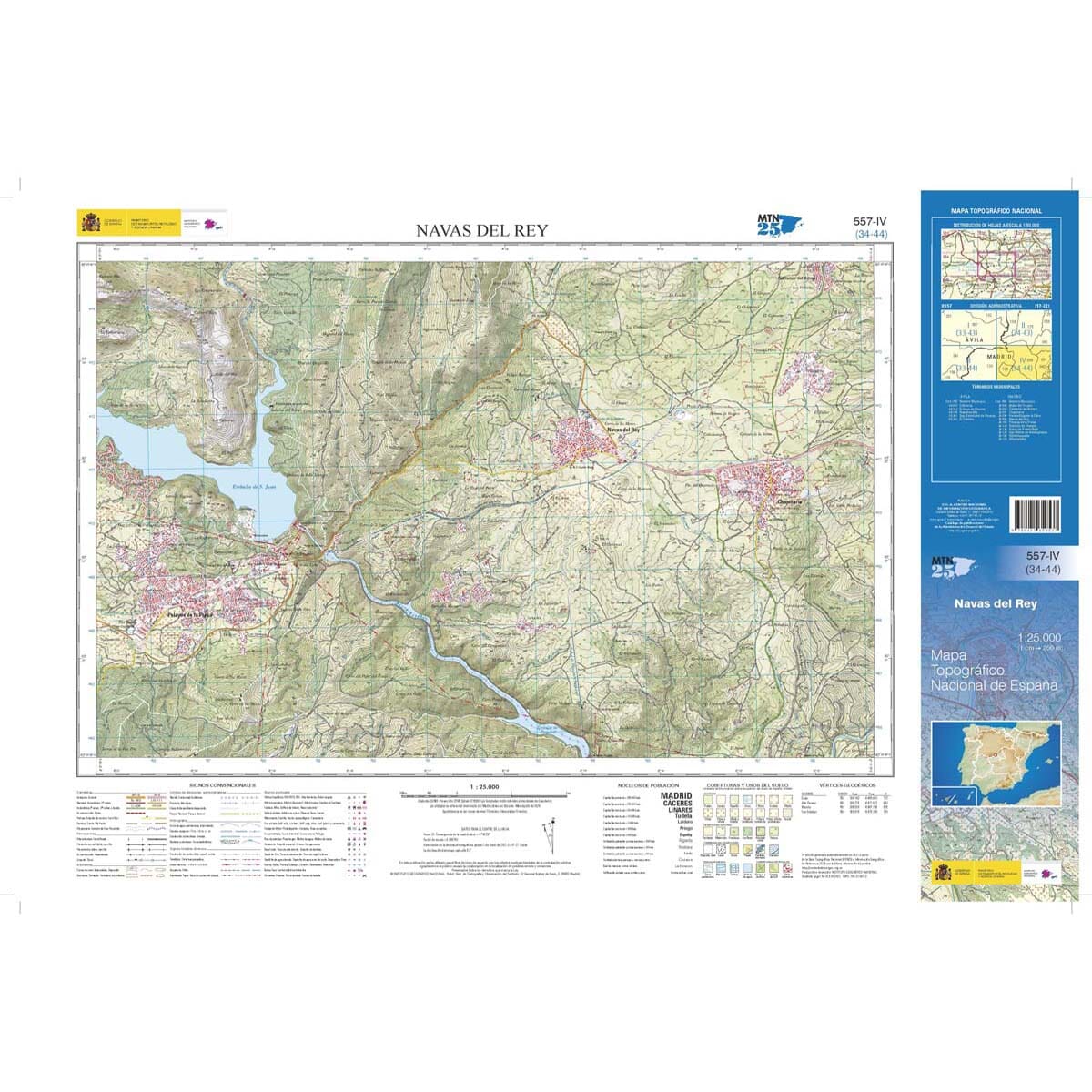 Carte topographique de l'Espagne n° 0557.4 - Navas del Rey | CNIG - 1/25 000 carte de randonnée CNIG