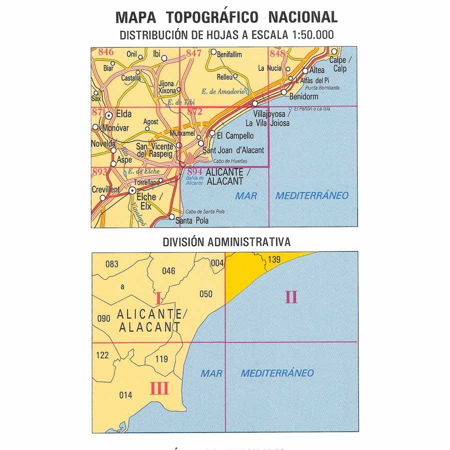 Carte topographique de l'Espagne n° 0872.2 - Cala d'or | CNIG - 1/25 000 carte de randonnée CNIG