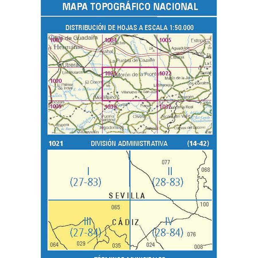 Carte topographique de l'Espagne n° 1021.3 - Pozo Amargo | CNIG - 1/25 000 carte pliée CNIG 