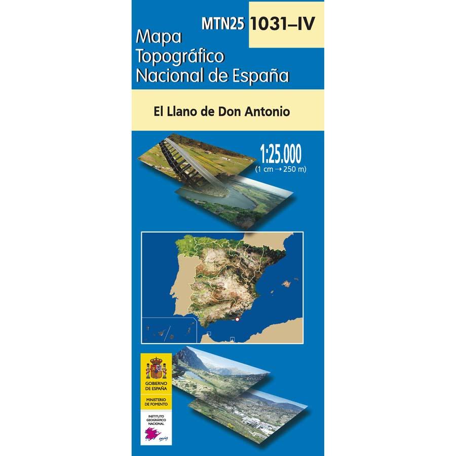 Carte topographique de l'Espagne n° 1031.4 - El Llano de Don Antonio | CNIG - 1/25 000 carte de randonnée CNIG