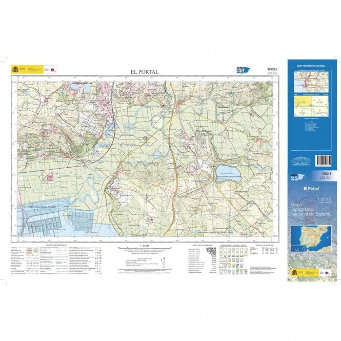 Carte topographique de l'Espagne n° 1062.1 - El Portal | CNIG - 1/25 000 carte de randonnée CNIG