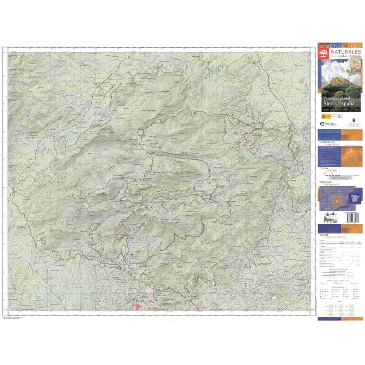 Carte topographique de l'Espagne - Parque Regional de Sierra Espuña | CNIG carte de randonnée CNIG Default Title