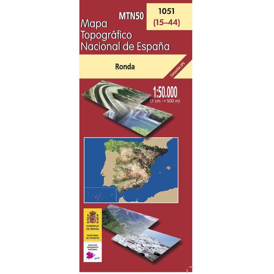 Carte topographique de l'Espagne - Ronda, n° 1051 | CNIG - 1/50 000 carte pliée CNIG 