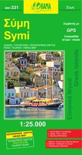 Carte topographique de l'île de Symi - n° 331 | Orama carte pliée Orama 