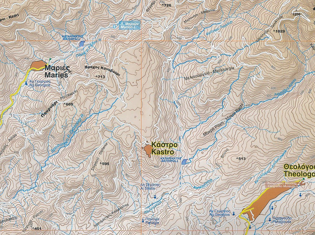 Carte topographique de l'île de Thasos - n° 345 | Orama carte pliée Orama 