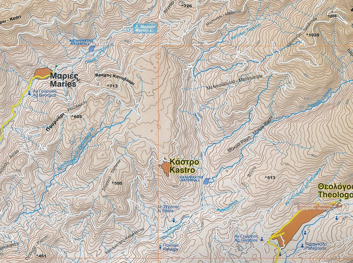 Carte topographique de l'île de Thasos - n° 345 | Orama carte pliée Orama 