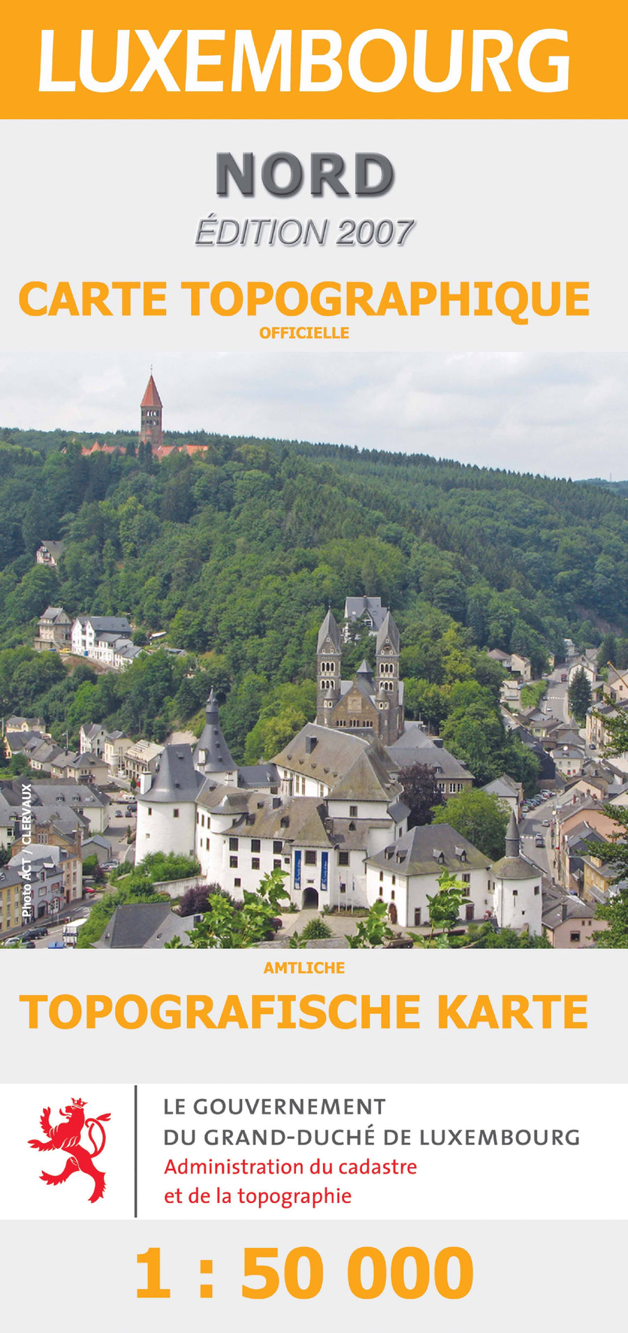 Carte topographique et touristique - Nord du Grand Duché de Luxembourg carte pliée Service topographique du Luxembourg 