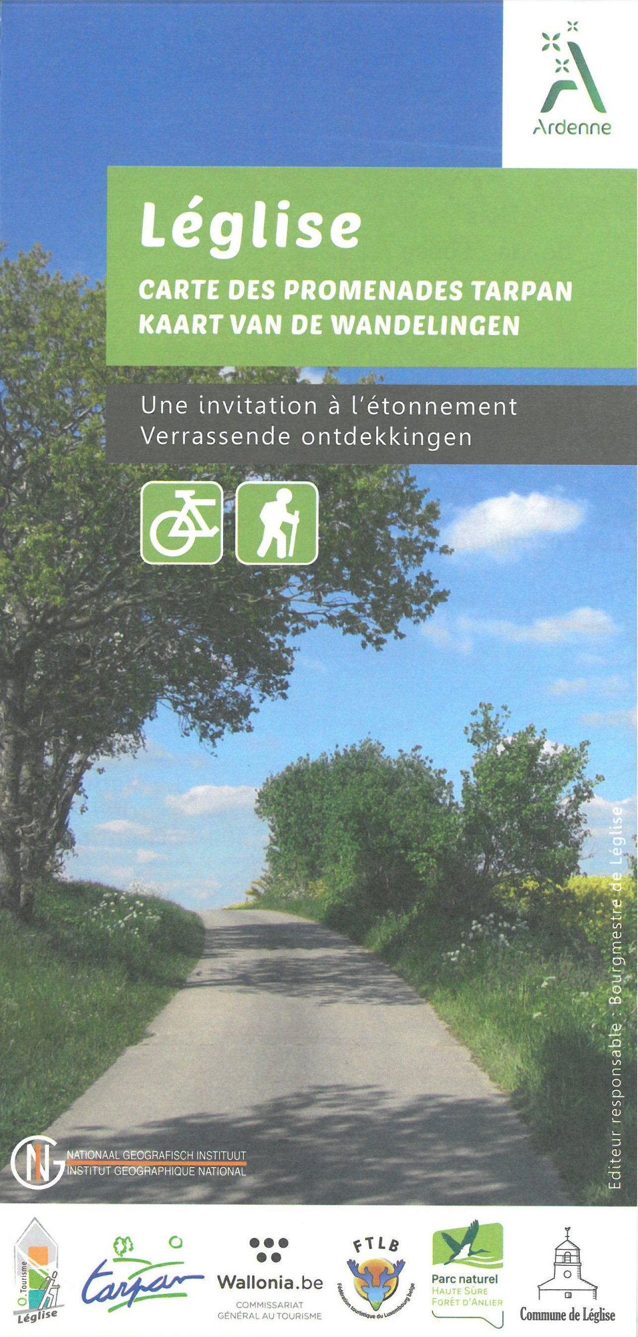 Carte topographique - Léglise (Belgique) | NGI carte de randonnée IGN Belgique Default Title