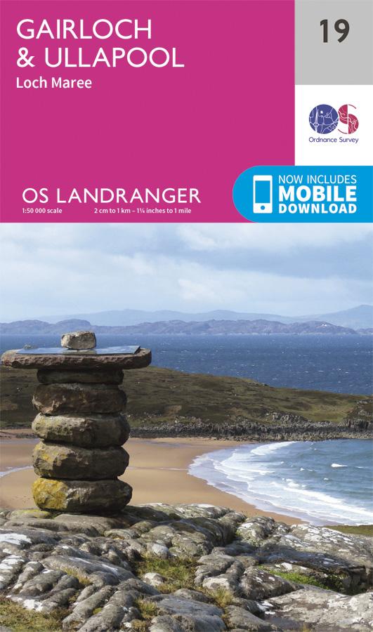 Carte topographique n° 019 - Gairloch, Ullapool (Loch Maree) (Grande Bretagne) | Ordnance Survey - Landranger carte pliée Ordnance Survey 