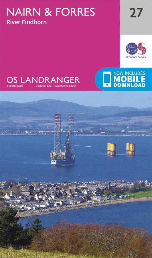 Carte topographique n° 027 - Nairn, Forres (Grande Bretagne) | Ordnance Survey - Landranger carte pliée Ordnance Survey 