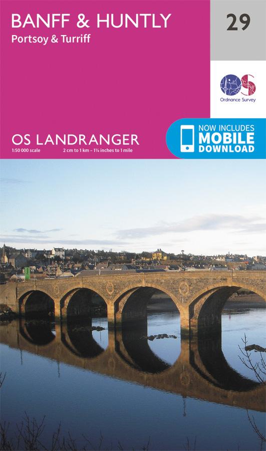 Carte topographique n° 029 - Banff, Huntly (Grande Bretagne) | Ordnance Survey - Landranger carte pliée Ordnance Survey 
