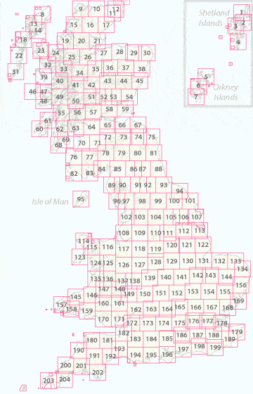 Carte topographique n° 032 - South Skye, Cuillin Hills (Grande Bretagne) | Ordnance Survey - Landranger carte pliée Ordnance Survey 