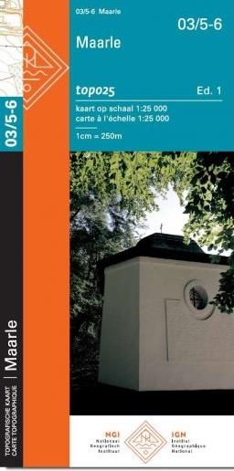 Carte topographique n° 03/5-6 - Maarle (Belgique) | NGI topo 25 carte pliée IGN Belgique 
