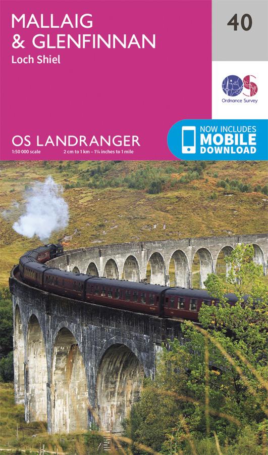 Carte topographique n° 040 - Mallaig, Glenfinnan (Grande Bretagne) | Ordnance Survey - Landranger carte pliée Ordnance Survey 