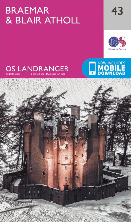 Carte topographique n° 043 - Braemar, Blair Athol (Grande Bretagne) | Ordnance Survey - Landranger carte pliée Ordnance Survey 