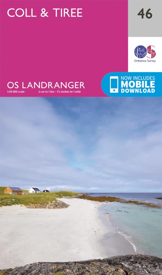 Carte topographique n° 046 - Coll, Tiree (Grande Bretagne) | Ordnance Survey - Landranger carte pliée Ordnance Survey 