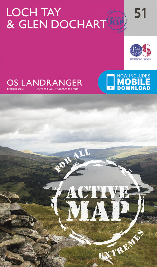 Carte topographique n° 051 - Loch Tay, Glen Dochart (Grande Bretagne) | Ordnance Survey - Landranger carte pliée Ordnance Survey Plastifiée 