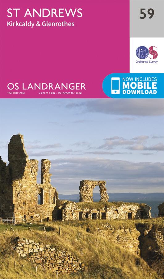 Carte topographique n° 059 - St-Andrews (Grande Bretagne) | Ordnance Survey - Landranger carte pliée Ordnance Survey 