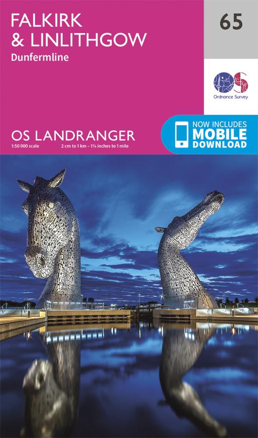 Carte topographique n° 065 - Falkirk, Linlithgow (Grande Bretagne) | Ordnance Survey - Landranger carte pliée Ordnance Survey 