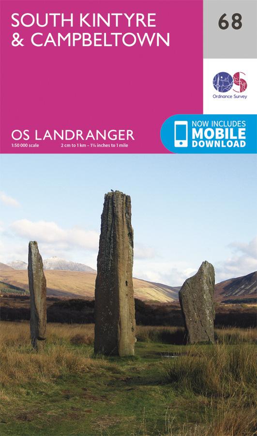 Carte topographique n° 068 - South Kintyre, Campbeltown (Grande Bretagne) | Ordnance Survey - Landranger carte pliée Ordnance Survey 