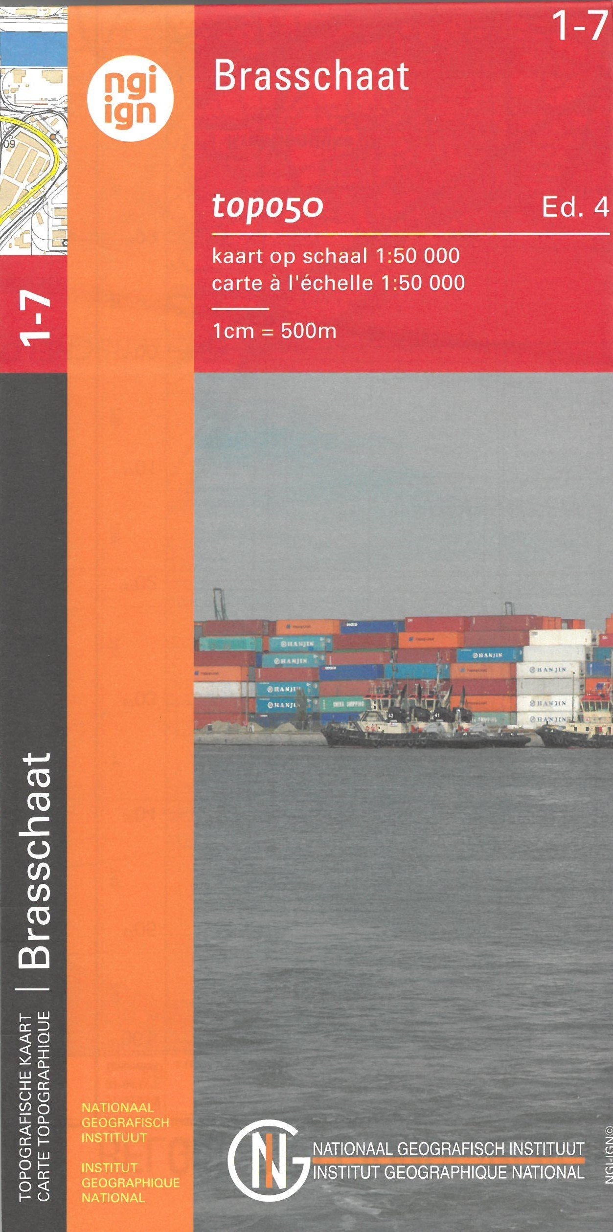 Carte topographique n° 07-01 - Brasschaat (Belgique) | NGI - 1/50 000 carte de randonnée IGN Belgique