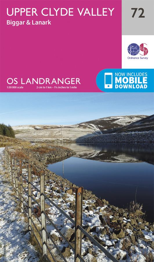 Carte topographique n° 072 - Upper Clyde Valley (Grande Bretagne) | Ordnance Survey - Landranger carte pliée Ordnance Survey 