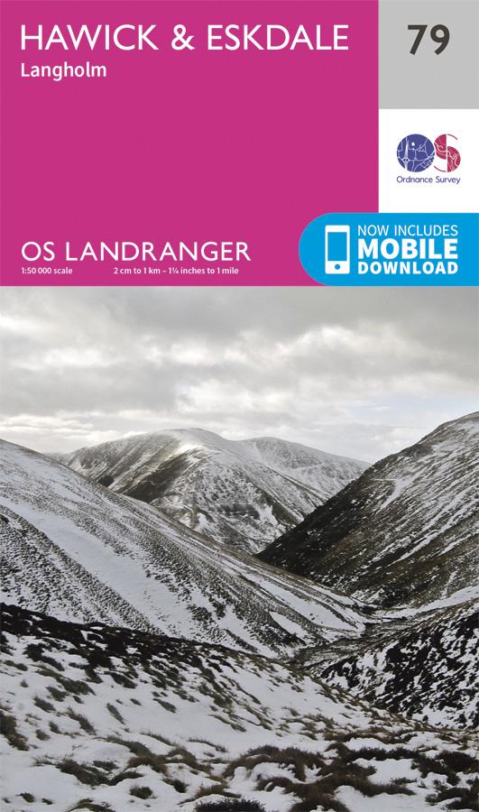 Carte topographique n° 079 - Hawick, Eskdale (Grande Bretagne) | Ordnance Survey - Landranger carte pliée Ordnance Survey 