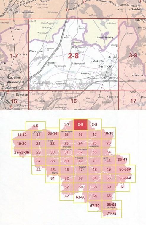 Carte topographique n° 08-02 - Turnhout (Belgique) | NGI - 1/50 000 carte de randonnée IGN Belgique Default Title