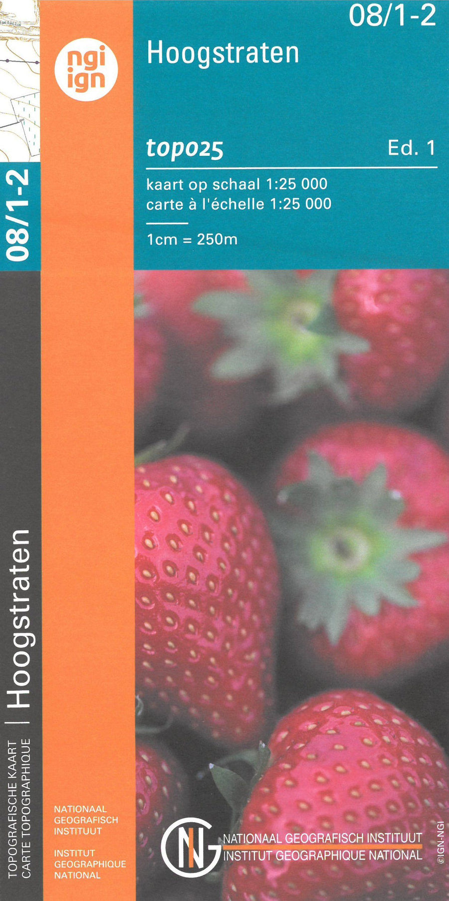 Carte topographique n° 08/1-2 - Hoogstraten (Belgique) | NGI topo 25 carte pliée IGN Belgique 