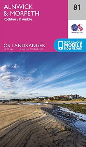 Carte topographique n° 081 - Alnwick, Morpeth (Grande Bretagne) | Ordnance Survey - Landranger carte pliée Ordnance Survey 
