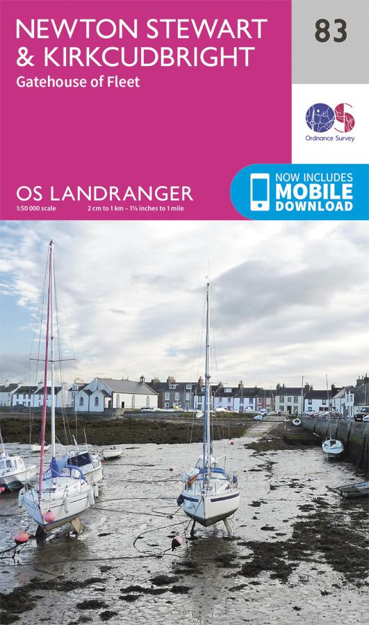 Carte topographique n° 083 - Newton Stewart, Kirkcudbright (Grande Bretagne) | Ordnance Survey - Landranger carte pliée Ordnance Survey 